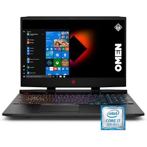 OMEN by HP 2019 15-inch Gaming Laptop, 9th Gen Intel i7-9750H, NVIDIA GeForce RTX 2070 with Max-Q (8 GB), 16 GB RAM, 512 GB Solid-State Drive, VR Ready, Windows 10 Home (15-dc1060nr, Shadow Black) in Kuwait
