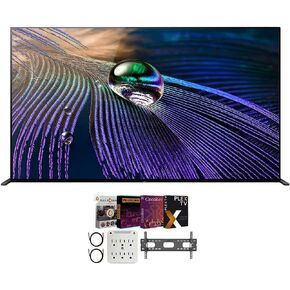 حزمة تلفزيون Sony XR55A90J 55 بوصة OLED 4K HDR Ultra Smart مع بث أفلام Premiere + حامل حائط للتلفزيون 30-70 بوصة + محول Surge 6 منافذ + كابل 2X 6FT 4K HDMI 2.0 in Kuwait