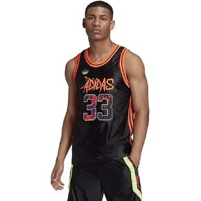Adidas Men's Festivo Tank Top, Black/Solar Red in Saudi Arabia