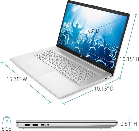 2022 HP High Performance Business Laptop - 17.3" HD+ Touchscreen - AMD Ryzen 5 5500U 6-Core - 32GB DDR4 - 1TB SSD - Natural Silver - WiFi Bluetooth - Windows 11 Pro w/ 32GB USB in Saudi Arabia