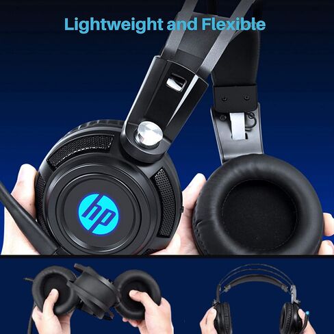 HP Gaming Headphones with Microphone, for PS4, Nintendo Switch, Mac, Laptop, Over Ear Headphones PS4 Headset and LED Light in Saudi Arabia