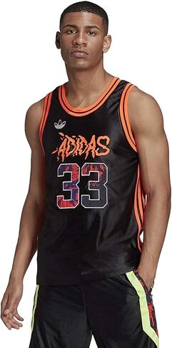 Adidas Men's Festivo Tank Top, Black/Solar Red in Saudi Arabia