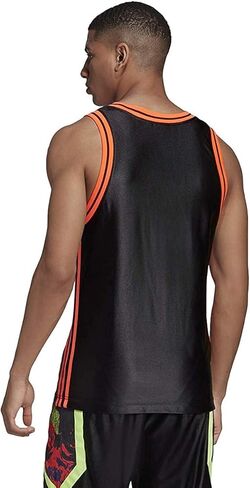 Adidas Men's Festivo Tank Top, Black/Solar Red in Saudi Arabia