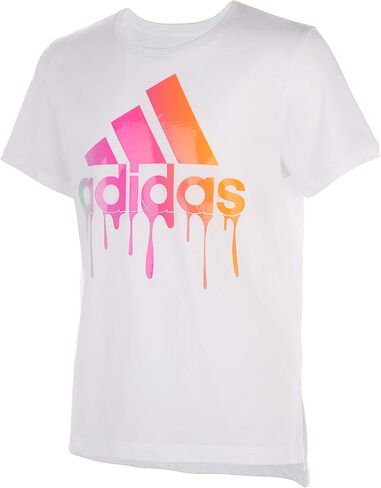 adidas Baby Girls' Short Sleeve Drop Tail Tee in Saudi Arabia