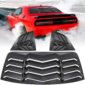Rear+Side Window Louvers for Dodge Challenger 2008-2021 Windshield Sun Shade Cover Vent GT Lambo Style Custom Fit All Weather ABS (Matte Black) in Saudi Arabia