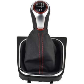 Malcayang 5 Speed Gear Shift Knobs Boot Cover for Golf MK5 MK6 MK7 Scirroco Eos