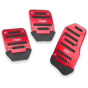 Pack-3 Car Pedal Pads, Non-Slip Manual Transmission Brake Pad Cover, Universal Gas Fuel Petrol Clutch Foot Pedals, for Car, SUV, ATV (Blue)