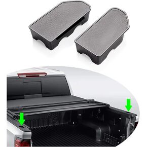 2pcs Stake Pocket Bed Rail Caps Compatible with 14-18 GMC Sierra Chevrolet Silverado,Rear Truck Tonneau Covers for Protecting Your Truck Bed Rail Holes Car Exterior Accessories (14-18)
