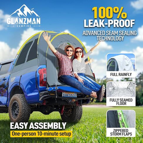 خيمة شاحنة بيك اب، مقاومة للماء PU2000 ملم بطبقة مزدوجة تتسع لشخصين in Kuwait