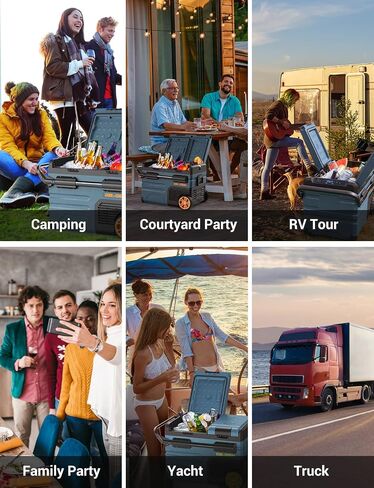 Rock&Rocker 12 Volt Car Refrigerator,59 Quart (55L) 12v Portable refrigerator,Car Fridge Freezer, -4℉-68 Car Cooler 12/24V DC and 100-240V AC for RV, Outdoor Camping APP Control in Saudi Arabia