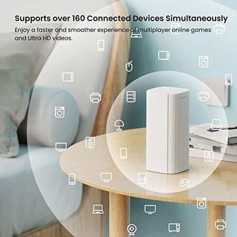 Tenda Whole Home Mesh WiFi System - Dual Band Gigabit AC1200 Router Replacement for SmartHome,Compatible with Alexa for 3500 sq.ft Coverage (MW5G 3 Pack) in Kuwait