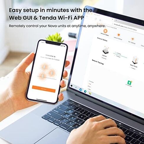 Tenda Whole Home Mesh WiFi System - Dual Band Gigabit AC1200 Router Replacement for SmartHome,Compatible with Alexa for 3500 sq.ft Coverage (MW5G 3 Pack) in Kuwait
