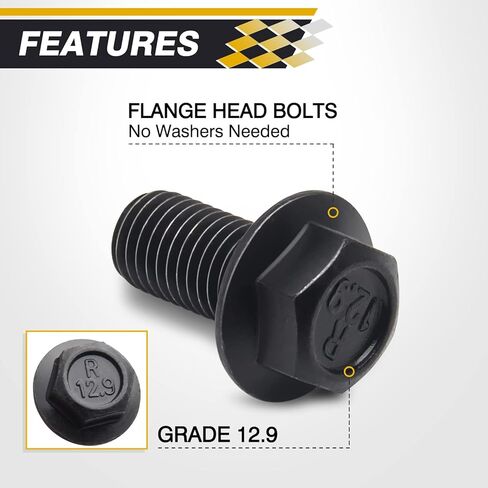 سوموسين مجموعة براغي عجلة الموازنة 12.9 ال اس متوافقة مع LS1 LS3 LS2 العمود المرفقي LM7 LR4 LQ4 LS6 L59 LQ9 LM4 L33 LH6 L92 L76 LY5 LY6 LC9 LH8 LMG L98 L99 (6 قطع) in Kuwait