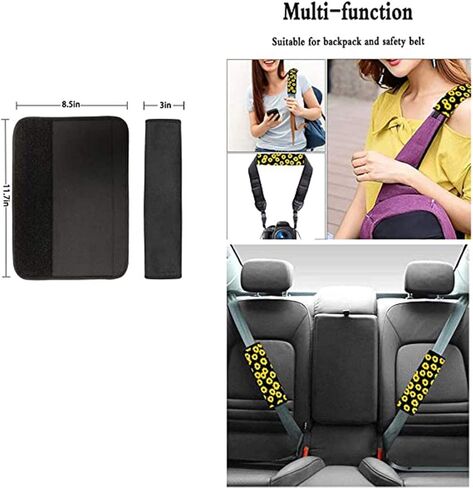 مجموعة ملحقات السيارة Aoopistc Green Alien Moon UFO Star، 4 أغطية مقاعد السيارة + 2 وسادات حزام الأمان + 1 غطاء عجلة القيادة + 1 سلسلة مفاتيح + 1 قاعدة أكواب ماء، 11 عبوة من الديكور الداخلي التلقائي، عالمي in Kuwait