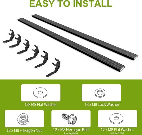 AUTOSAVER88 Running Boards Compatible with 2015-2023 Ford F150, 2017-2023 Ford F250 F350 Supercrew Cab, 4 Inches Aluminum Black Side Steps Nerf Bars in Saudi Arabia