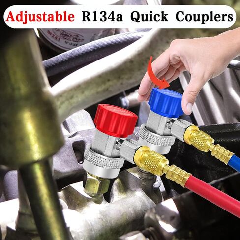 Boltigen R1234yf to R134a Adapter, R134a Adapter, R134a to R1234yf Adapter Kit, for R1234yf/R134a Car AC Refrigerant System in Saudi Arabia