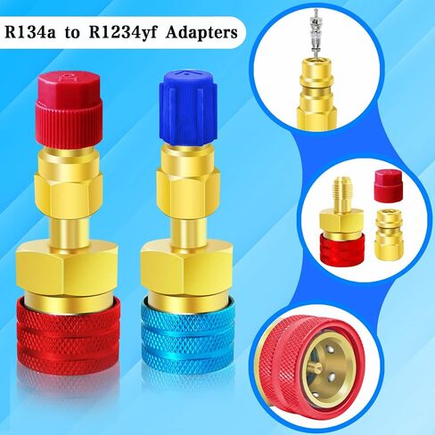 Boltigen R1234yf to R134a Adapter, R134a Adapter, R134a to R1234yf Adapter Kit, for R1234yf/R134a Car AC Refrigerant System in Saudi Arabia