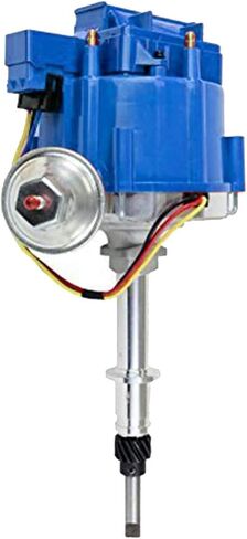 A-Team Performance - Complete HEI Distributor 65K Coil 7500 RPM - Compatible with Chevrolet Chevy GM GMC Truck Late Model Inline 6 Cylinder 230 250 292 One Wire Installation Black Cap in Saudi Arabia