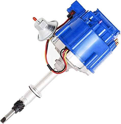 A-Team Performance - Complete HEI Distributor 65K Coil 7500 RPM - Compatible with Chevrolet Chevy GM GMC Truck Late Model Inline 6 Cylinder 230 250 292 One Wire Installation Black Cap in Saudi Arabia
