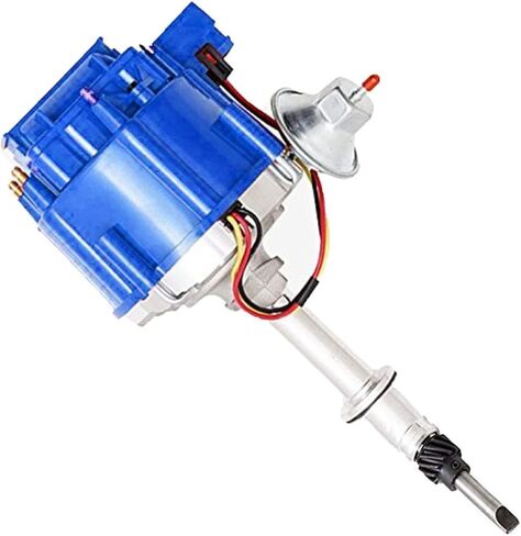 A-Team Performance - Complete HEI Distributor 65K Coil 7500 RPM - Compatible with Chevrolet Chevy GM GMC Truck Late Model Inline 6 Cylinder 230 250 292 One Wire Installation Black Cap in Saudi Arabia