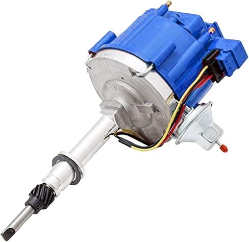 A-Team Performance - Complete HEI Distributor 65K Coil 7500 RPM - Compatible with Chevrolet Chevy GM GMC Truck Late Model Inline 6 Cylinder 230 250 292 One Wire Installation Black Cap in Saudi Arabia