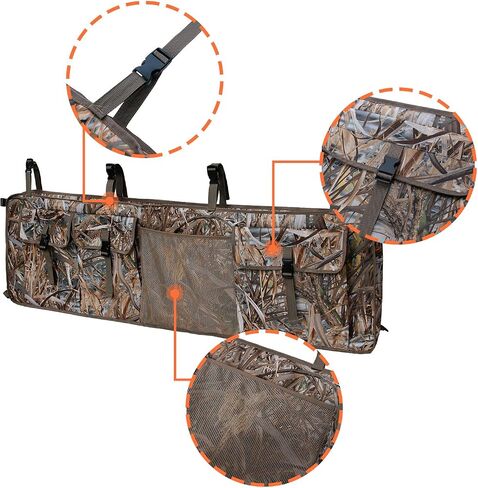 MYDAYS Double Gun Rack for UTV,Improve Style Gun Carrier Rifle Case Rear Storage Bag Roll Cage Cargo Organizer for 2 Guns in Kuwait