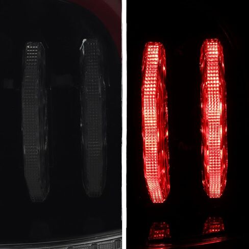 AKKON-يناسب 2007-2008 دودج رام 1500 07-09 رام 2500 3500 بيك اب LED أحمر واضح الذيل أضواء الفرامل زوج السائق + الركاب in Kuwait