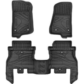 AUTOSAVER88 Floor Mats Fit for Jeep Wrangler 4XE 2021-2023 Hybrid 4 Door (Non JL or JK), Custom Fit Black TPE All-Weather 1st and 2nd Row 4XE Full Set Car Liners in Saudi Arabia