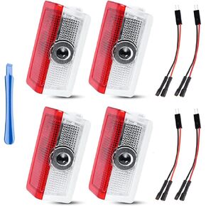 4PCS Car Door Lights Logo Projector, Led Door Courtesy Welcome Lights Compatible with Mercedes Benz A/B/C/E/ML/GL/GLE/GLC/GLA/M Series Accessories in Kuwait