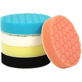 مجموعة وسادات تلميع أوتيك مكونة من 5 قطع - ملمع مقاس 6 بوصة لمخزن تفصيل السيارة - مجموعة وسادات تلميع مركبة للتلميع وسادات شمع لتصحيح الطلاء in Kuwait