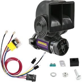 WUEHDC Air Car Horn 12v Loud With Compressor Train Horns 12v 150db Vehicle Loud Truck Horns With Wiring Harness,12volt Black in Saudi Arabia