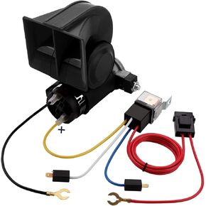 Car Air Horn 12V with Compressor and Relay, Compact Auto Horn Nautilus Super Loud Horn Kit for Truck Car Motorcycle(12V black) in Saudi Arabia