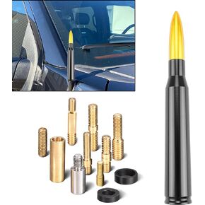 استبدال هوائي شاحنة السيارة Jimtyee لسيارة Chevy Silverado 1500 2500 3500 HD Ford F150 F250 F350 GMC Sierra 1500 2500 3500 ملحقات شاحنات النقل الثقيلة (فضية)