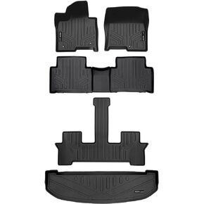 SMARTLINER Custom Fit 3 Row Floor Mats & Cargo Liner Behind 3rd Row Set Compatible with 2021-2023 Kia Sorento Hybrid in Saudi Arabia