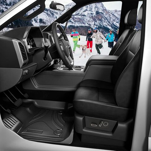AUTOSAVER88 Floor Mats Fit for Jeep Wrangler 4XE 2021-2023 Hybrid 4 Door (Non JL or JK), Custom Fit Black TPE All-Weather 1st and 2nd Row 4XE Full Set Car Liners in Saudi Arabia
