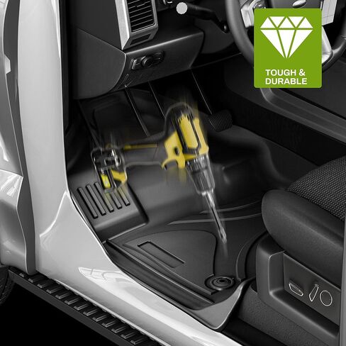 AUTOSAVER88 Floor Mats Fit for Jeep Wrangler 4XE 2021-2023 Hybrid 4 Door (Non JL or JK), Custom Fit Black TPE All-Weather 1st and 2nd Row 4XE Full Set Car Liners in Saudi Arabia