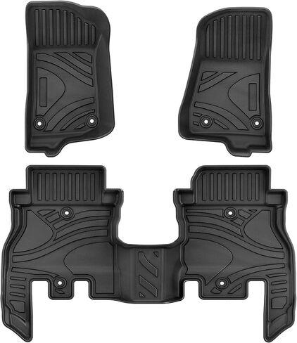 AUTOSAVER88 Floor Mats Fit for Jeep Wrangler 4XE 2021-2023 Hybrid 4 Door (Non JL or JK), Custom Fit Black TPE All-Weather 1st and 2nd Row 4XE Full Set Car Liners in Saudi Arabia