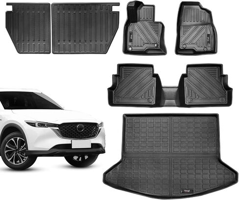 Yonugli مخصص مناسب لـ 2017-2023 Mazda CX-5 حصير مسند الظهر للمقعد الخلفي لجميع أحوال الطقس المطاطية ملحقات حصيرة الحماية (Mazda CX5 Backrest Mats) in Kuwait