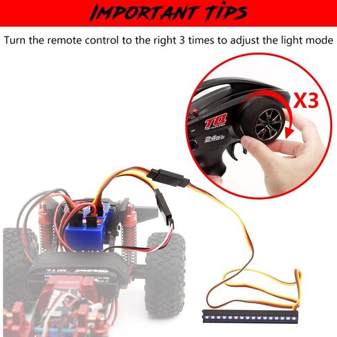 GLOBACT RC ضوء ل 1/18 TRX4M 8 طرق الضوء 64 مللي متر ضوء بار مصباح السقف لأجزاء ترقية TRX4M in Saudi Arabia