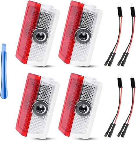 4PCS Car Door Lights Logo Projector, Led Door Courtesy Welcome Lights Compatible with Mercedes Benz A/B/C/E/ML/GL/GLE/GLC/GLA/M Series Accessories in Kuwait