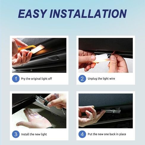 4PCS Car Door Lights Logo Projector, Led Door Courtesy Welcome Lights Compatible with Mercedes Benz A/B/C/E/ML/GL/GLE/GLC/GLA/M Series Accessories in Kuwait