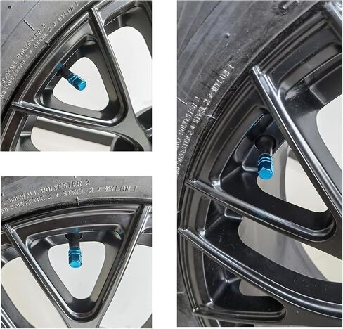 Car Tire tire Valve Cap Valve stem Cover, 12PCS Valve stem Cap,for Automobiles, SUV, Motorcycles, Bicycles, and Trucks, Universal tire Valve stem Cap (Black) in Kuwait