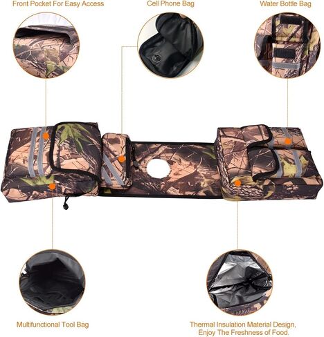 CKEGUO ATV Saddle Bag,Waterproof Insulated pocket Motorcycle Tank Bag with Reflective Strips - Cargo Tank Phone Bag Storage Luggage for ATV UTV Bicycle Snowmobile in Saudi Arabia