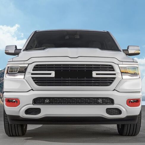 Linskip Front Bumper Fog Light Protector Cover Compatible with RAM 1500 2019 2020 2021 2022 2023 2024, Fog Light Cover for RAM Exterior Accessories(Black) in Saudi Arabia