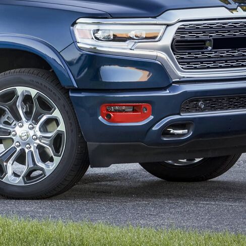 Linskip Front Bumper Fog Light Protector Cover Compatible with RAM 1500 2019 2020 2021 2022 2023 2024, Fog Light Cover for RAM Exterior Accessories(Black) in Saudi Arabia