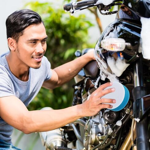 100 قطعة من وسادة تلميع إسفنجية مقاس 3 بوصة من Uiifan، عبارة عن وسادات عازلة للسيارة مزودة بخطاف وحلقة لمرفق الملمع ولوحة دعم الشمع، 5 ألوان in Saudi Arabia