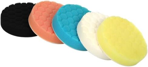 مجموعة وسادات تلميع أوتيك مكونة من 5 قطع - ملمع مقاس 6 بوصة لمخزن تفصيل السيارة - مجموعة وسادات تلميع مركبة للتلميع وسادات شمع لتصحيح الطلاء in Kuwait