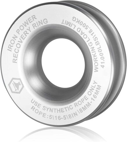 IRON POWER Winch Snatch Recovery Ring 41,000 lbs for Soft Shackle (Silver) in Saudi Arabia
