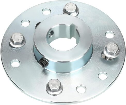 YOXUFA Go Kart Sprocket Hub 1 بوصة تتحمل 1/4 بوصة مجموعة أدوات Keyway مع سلسلة #35 60T ضرس محرك خلفي 4 فتحات لعربة الذهاب أجزاء الدراجة الصغيرة الفضية in Saudi Arabia