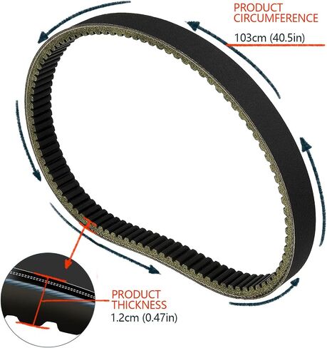 J55-G6241-00 Golf Cart Drive Belt for Yamaha G2 G5 G8 G9 G11 G14 G16 G22, Clutch Drive Belt for Yamaha G2-G29(Without G3) in Saudi Arabia